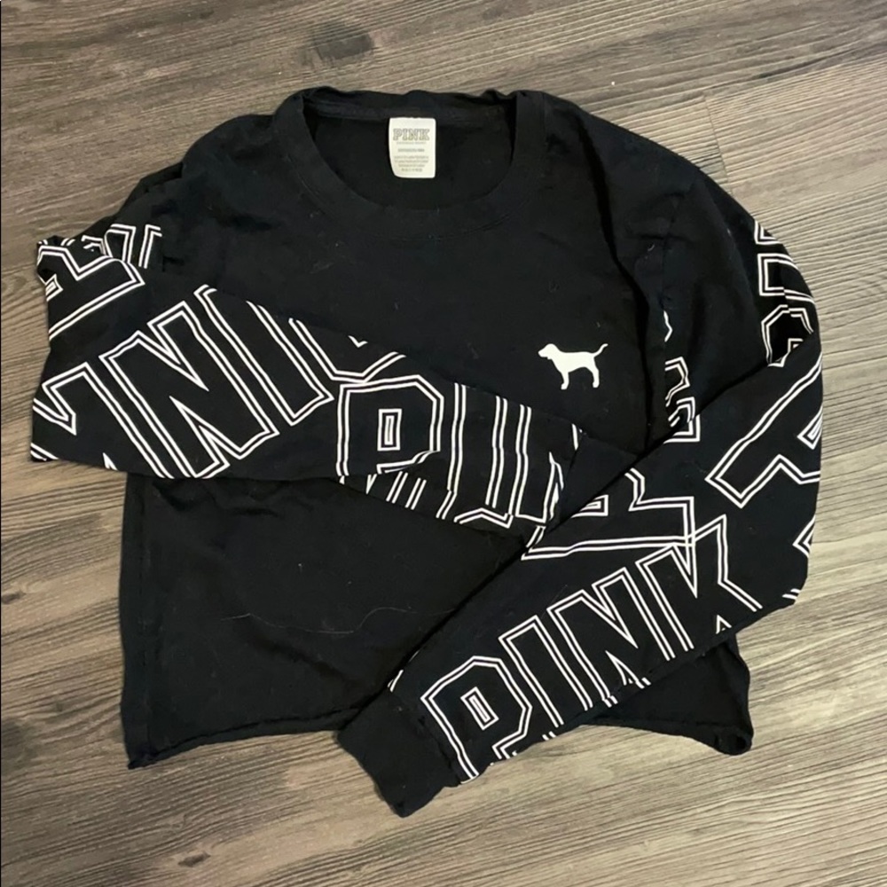 PINK crop long sleeve shirt